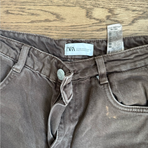 Zara chocolate brown cargo jeans (6) - Picture 7 of 10
